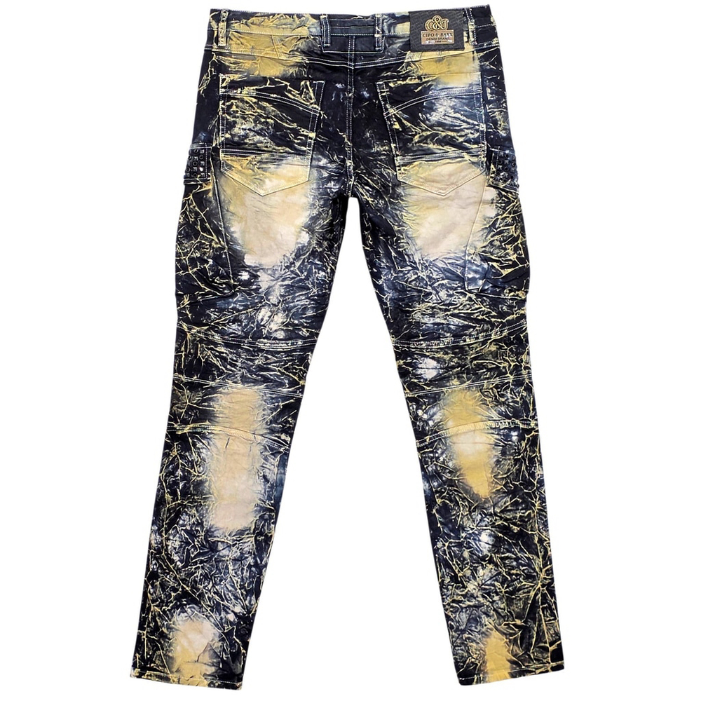 Cipo & Baxx Lincoln CD494 Jeans Mens 36x34 Studded Distressed Moto Biker... - Picture 2 of 14
